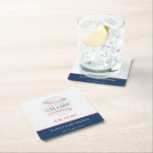 Cute Navy Ons kleine Champ Baseball Baby shower Kartonnen Onderzetters (Insitu)