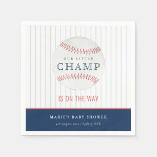 Cute Navy Ons kleine Champ Baseball Baby shower Servet