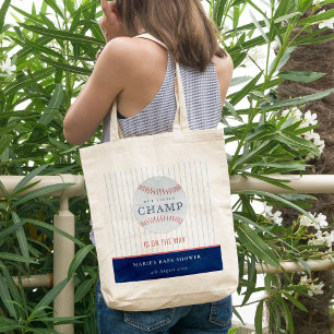 Cute Navy Ons kleine Champ Baseball Baby shower Tote Bag