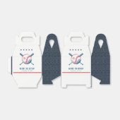 Cute Navy Red Baseball Bat Star Kids Birthday Bedankdoosjes (Uitgevouwen)