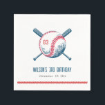 Cute Navy Red Baseball Bat Star Kids Birthday Servet<br><div class="desc">Een Cute Boys Navy Red Baseball Bat Star Kind Collectie... het is een Elegant Simple Minimal Sketchy Illustratie van honkbalknuppels en sterren met een aangepast jaar en perfect voor je kleine sportfeesten. Het is zeer gemakkelijk om, met uw persoonlijke details aan te passen. Als u een ander bijpassend product of...</div>