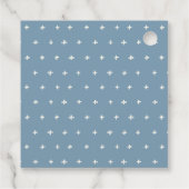 Cute Navy Rust Kinder Plane Stars Sky Cloud Birthd Bedankjes Labels (Achterkant)