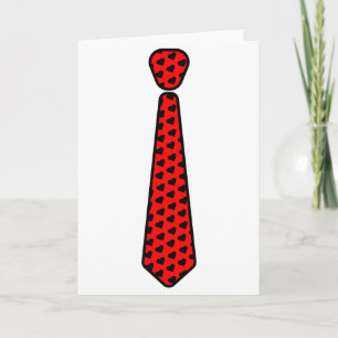 Cute Necktie Of Hearts Valentijnsdag T Shirt - Tie Kaart