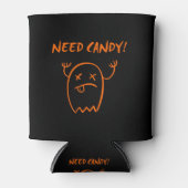 Cute need Snoep Halloween Ghost Dark Monotone Blikjeskoeler (Voorkant)