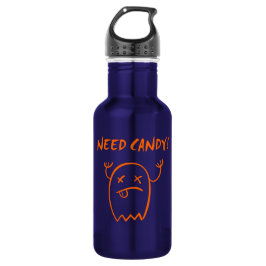 Cute need Snoep Halloween Ghost Dark Monotone Waterfles