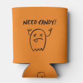 Cute need Snoep Halloween Ghost Monotone Blikjeskoeler (Achterkant)