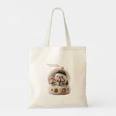 Cute Needle Felted Snowman Snow Tote Bag (Achterkant)