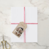 Cute Needle Felted Snowman Snowglobe Cadeaulabel (Met Touw)