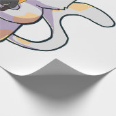 Cute Neko Cat With Ramen Noodles Bowl Anime Japan  Cadeaupapier (Hoek)