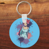 Cute Neko Girl Sleutelhanger (Voorkant)