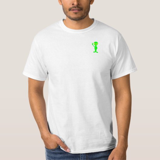 Cute Neon Alien Mannen T-Shirt (Voorkant)