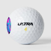 Cute Neon Anime Girl Golf Balls Golfballen (Logo)