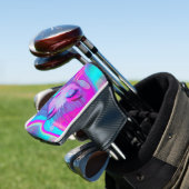 Cute Neon Anime Girl Golf Head Hoesje Golfheadcover (Insitu)
