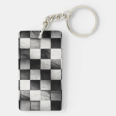 Cute Neon Anime Girl Sleutelhanger (achterkant)