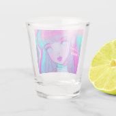 Cute Neon Anime Shot Glass Shot Glas (Achterkant)