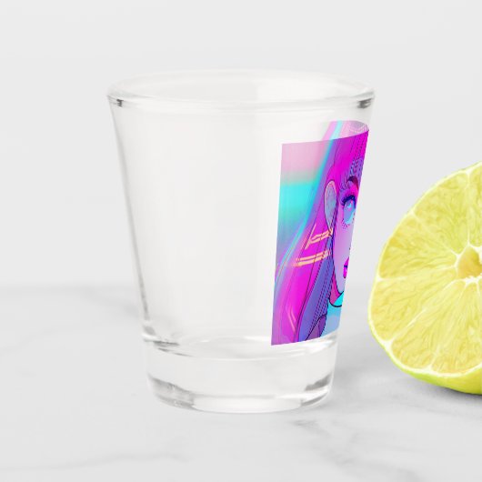 Cute Neon Anime Shot Glass Shot Glas (Links)