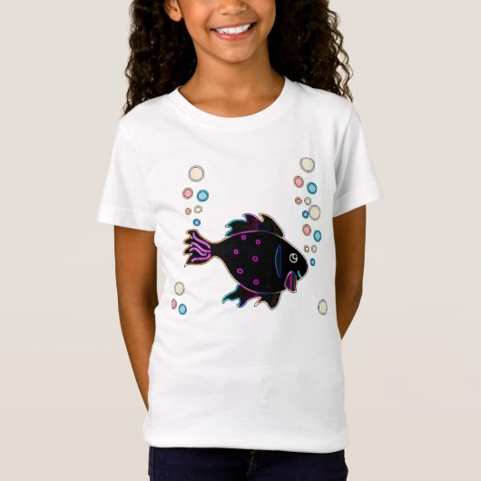 Cute Neon Fish Shirt (Voorkant)
