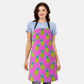 Cute Neon Pineapple Pattern Schort (Gedragen)