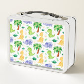 Cute Neon Waterverf Dinosaur Pattern (Achterkant)