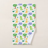 Cute Neon Waterverf Dinosaur Pattern Bad Handdoek (Handdoek)