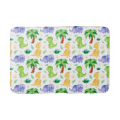 Cute Neon Waterverf Dinosaur Pattern Badmat (Voorkant)