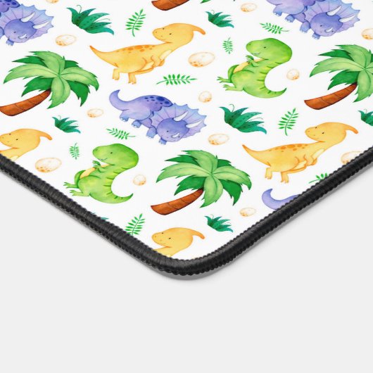 Cute Neon Waterverf Dinosaur Pattern Bureaumat (Hoek)
