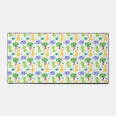 Cute Neon Waterverf Dinosaur Pattern Bureaumat (Voorkant)