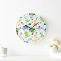 Cute Neon Waterverf Dinosaur Pattern