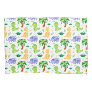 Cute Neon Waterverf Dinosaur Pattern Kussensloop
