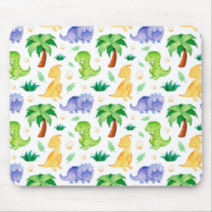 Cute Neon Waterverf Dinosaur Pattern Muismat