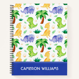 Cute Neon Waterverf Dinosaur Pattern Notitieboek