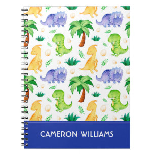 Cute Neon Waterverf Dinosaur Pattern Notitieboek