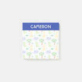 Cute Neon Waterverf Dinosaur Pattern Post-it® Notes (Voorkant)