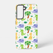Cute Neon Waterverf Dinosaur Pattern Samsung Galaxy Hoesje (Achterkant)