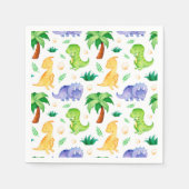 Cute Neon Waterverf Dinosaur Pattern Servet (Voorkant)