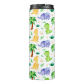 Cute Neon Waterverf Dinosaur Pattern Thermosbeker (Achterkant)