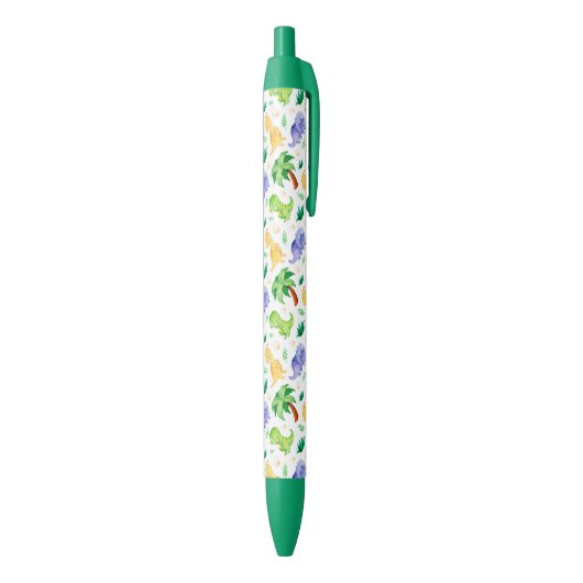 Cute Neon Waterverf Dinosaur Pattern Zwarte Inkt Pen (Achterkant (Verticaal))