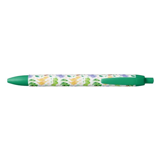 Cute Neon Waterverf Dinosaur Pattern Zwarte Inkt Pen (Achterkant)