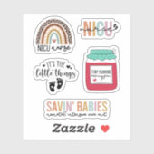 Cute Neonatale Intensive Care Unit NICU Verpleegpa Sticker (Vel)