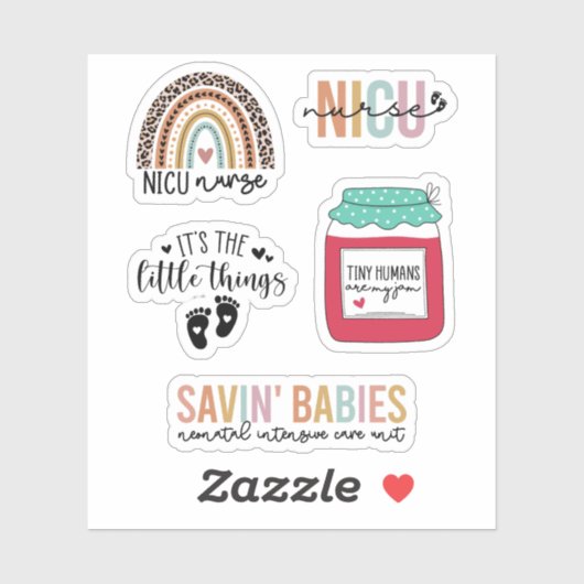 Cute Neonatale Intensive Care Unit NICU Verpleegpa Sticker (Vel)