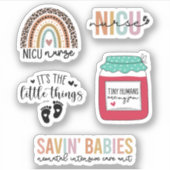 Cute Neonatale Intensive Care Unit NICU Verpleegpa Sticker (Voorkant)