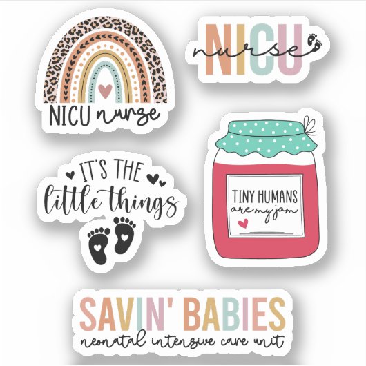Cute Neonatale Intensive Care Unit NICU Verpleegpa Sticker (Voorkant)