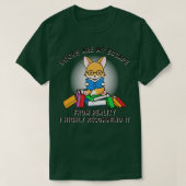 Cute Nerd Fox die een boek leest T-shirt (Design voorkant)