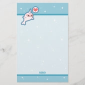 Cute Nerd Narwhal Briefpapier (Voorkant)
