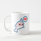 Cute Nerd Narwhal Koffiemok (Links)