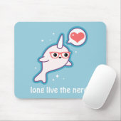 Cute Nerd Narwhal Muismat (Met muis)