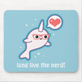 Cute Nerd Narwhal Muismat (Voorkant)