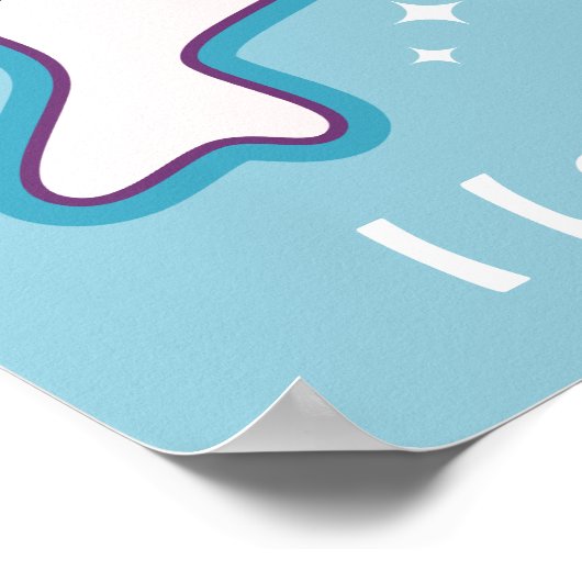 Cute Nerd Narwhal Poster (Hoek)