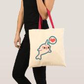 Cute Nerd Narwhal Tote Bag (Voorkant (product))