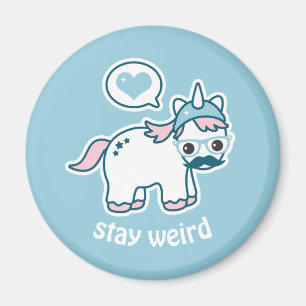 Cute Nerd Unicorn Magneet